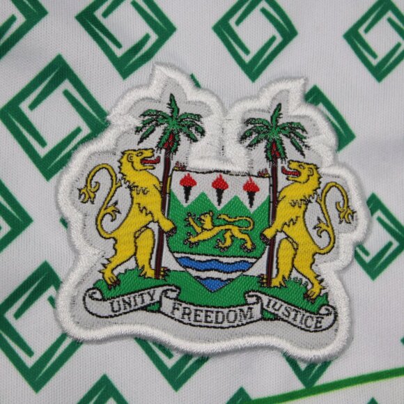Sierra Leone Jersey Shirt Mens Large White/Green/Blue Football Soccer S/S Kit - Picture 6 of 13
